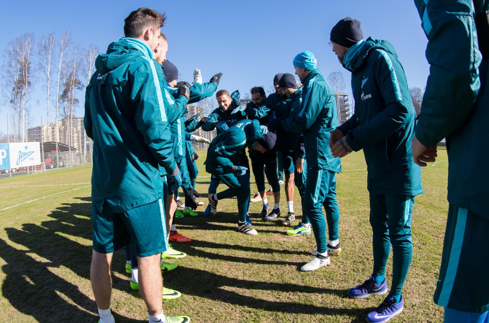 Утренняя тренировка «Зенита» в «Газпром» — тренировочном центре