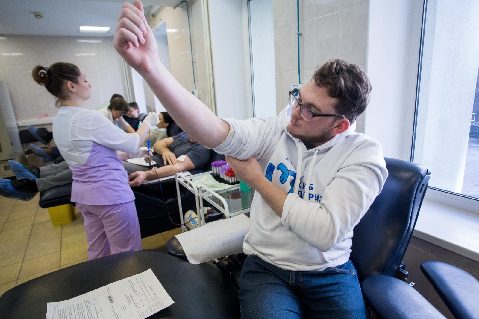 «Марафон добра»: болельщики-студенты проводят «День донора»