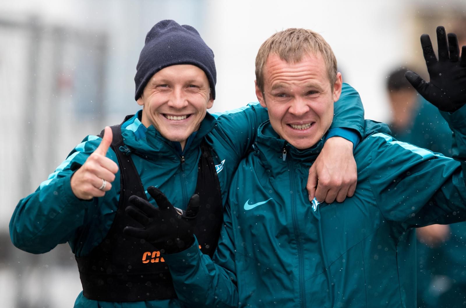 Тренировка «Зенита» перед матчем со «Спартаком»