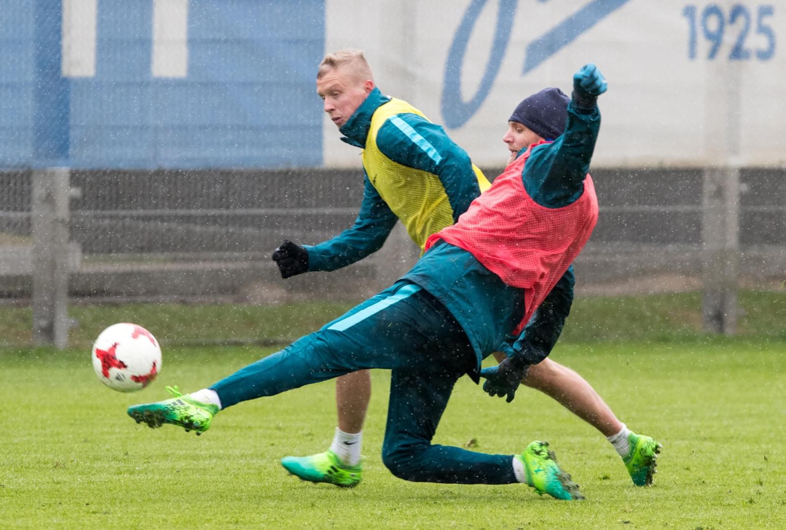 Тренировка «Зенита» перед матчем со «Спартаком»