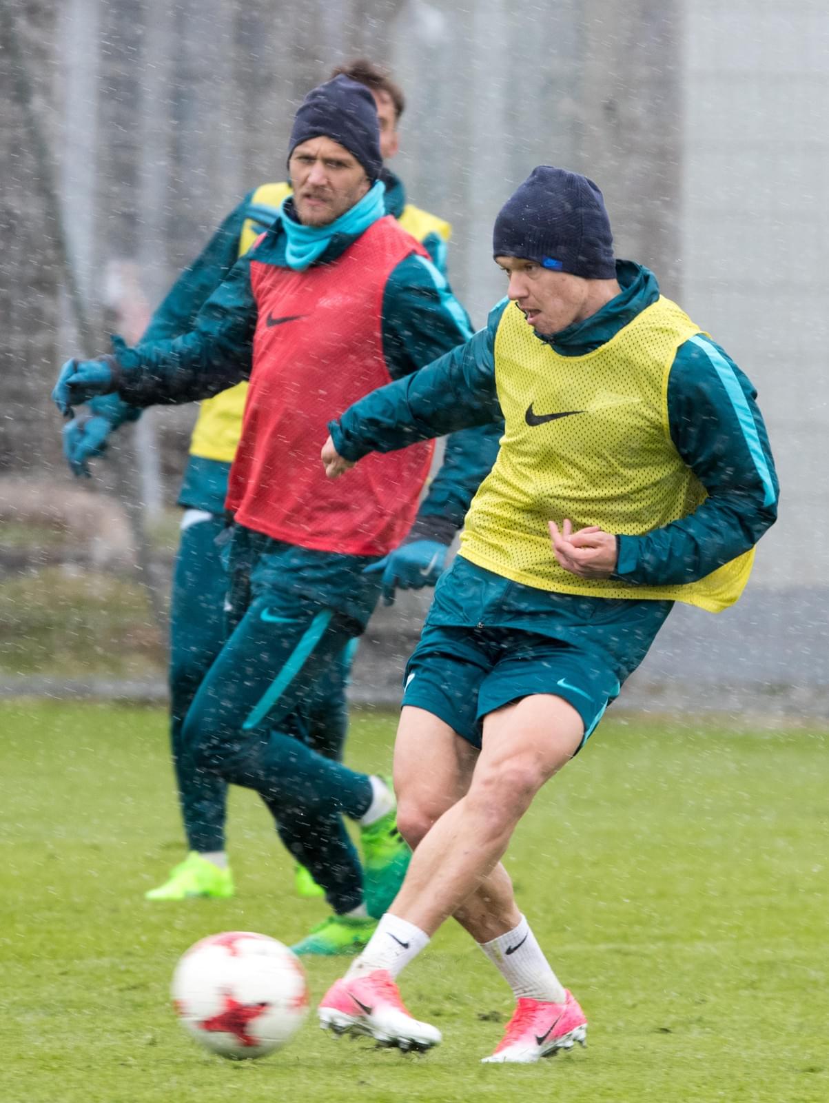 Тренировка «Зенита» перед матчем со «Спартаком»