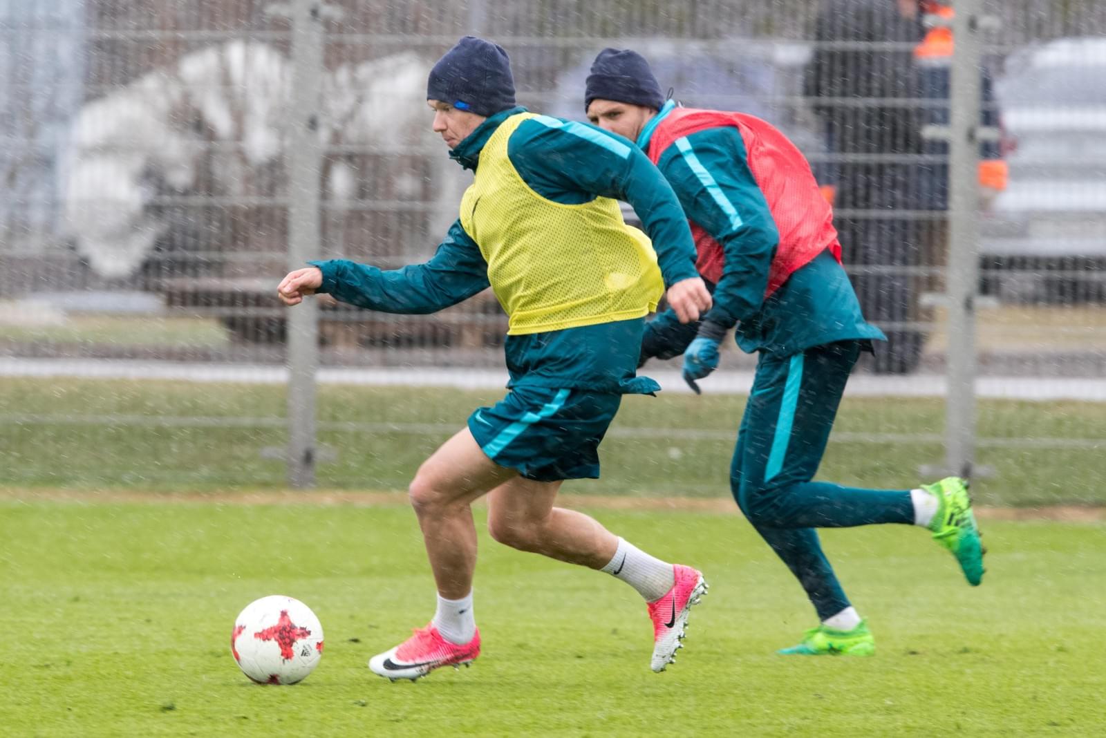 Тренировка «Зенита» перед матчем со «Спартаком»