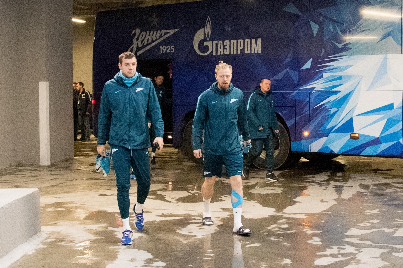 Тренировка сине-бело-голубых перед матчем с «Уралом» на новом стадионе