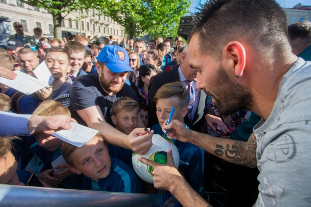 Церемония проводов Данни на Манежной площади