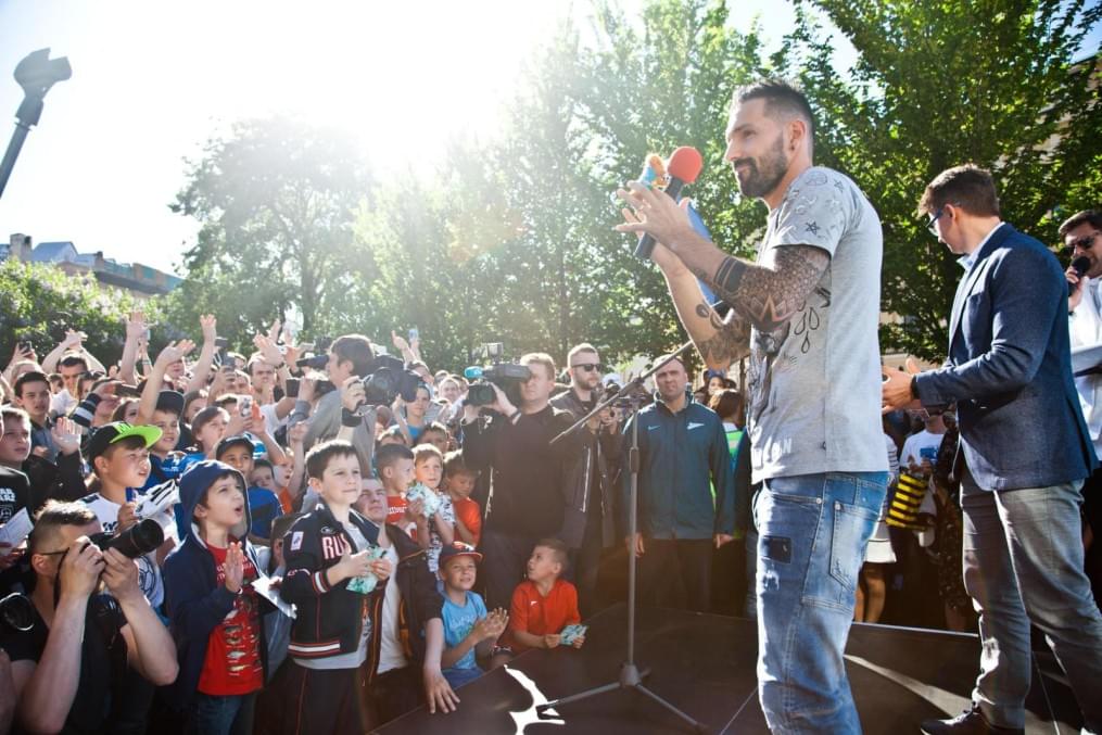 Церемония проводов Данни на Манежной площади