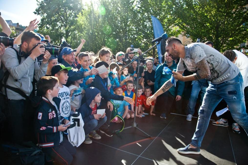Церемония проводов Данни на Манежной площади