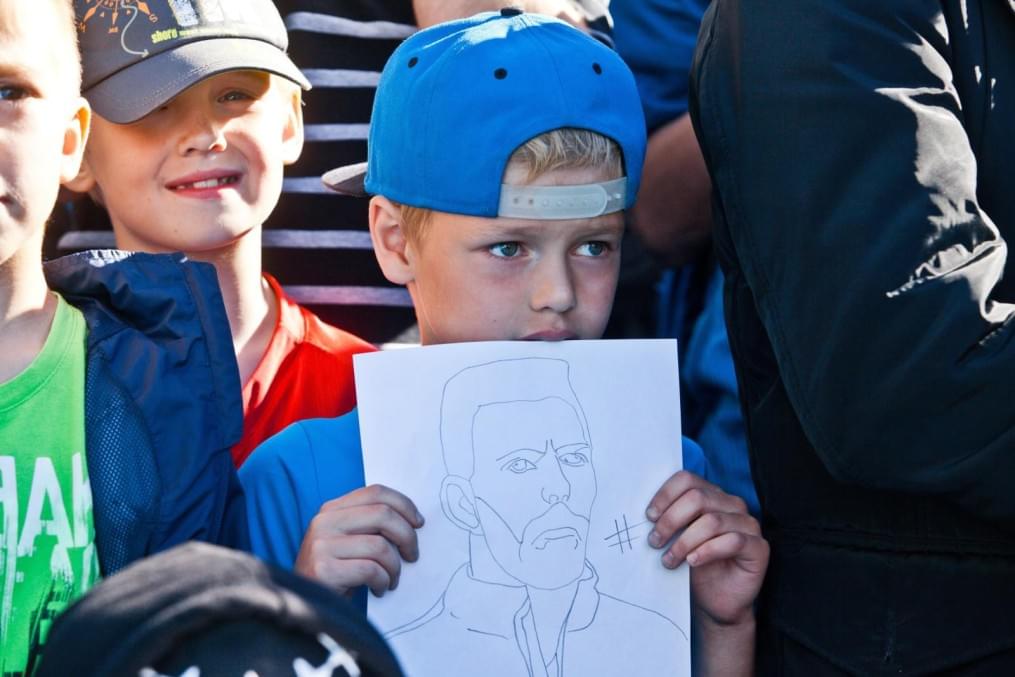 Церемония проводов Данни на Манежной площади