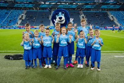 Группа поддержки «Зенит Фан» на матче «Зенит» — «Уфа»