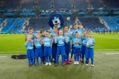 Группа поддержки «Зенит Фан» на матче «Зенит» — «Уфа»