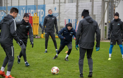 Открытая тренерировка «Зенита» перед матчем с «Вардаром»