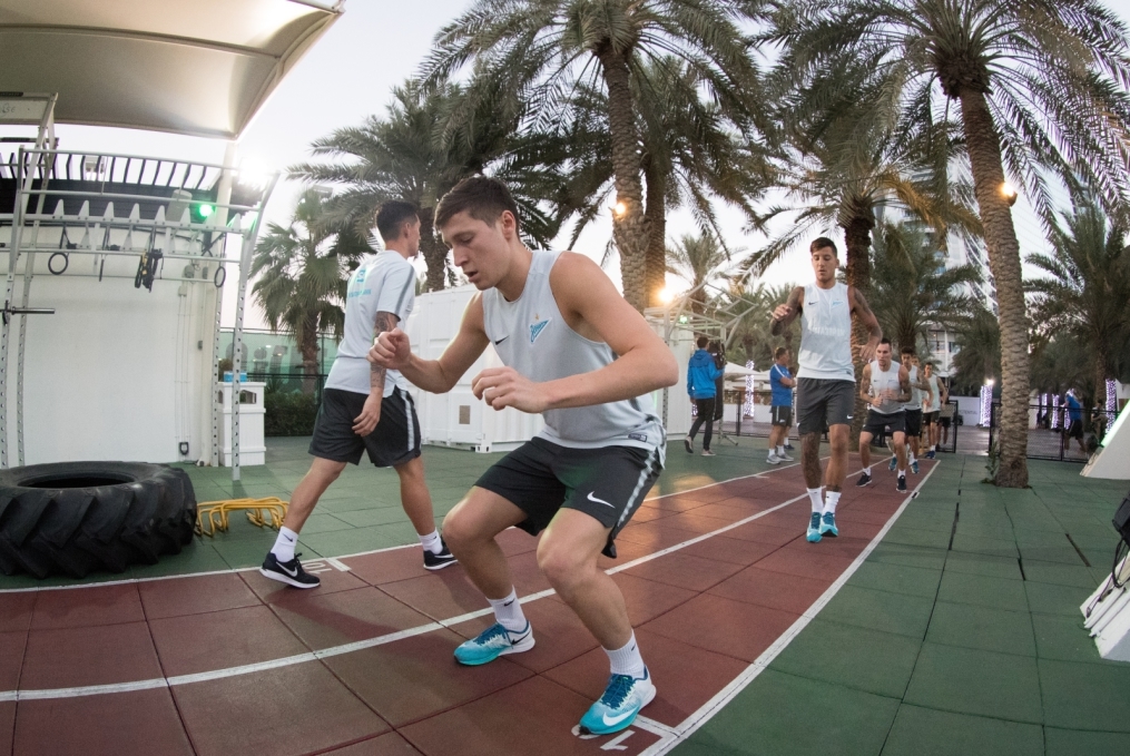 «Газпром»-тренировочные сборы в Дубае: 19 января, вечерняя тренировка