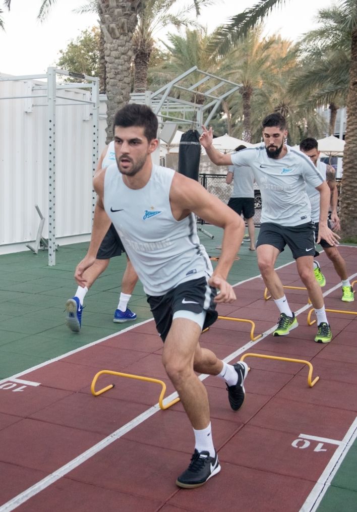 «Газпром»-тренировочные сборы в Дубае: 19 января, вечерняя тренировка