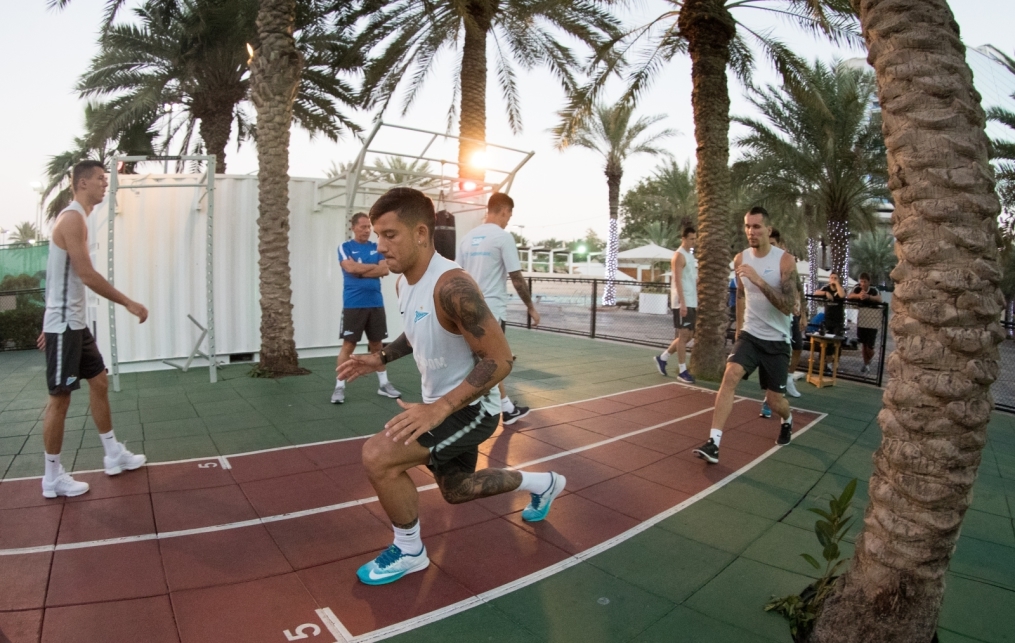 «Газпром»-тренировочные сборы в Дубае: 19 января, вечерняя тренировка