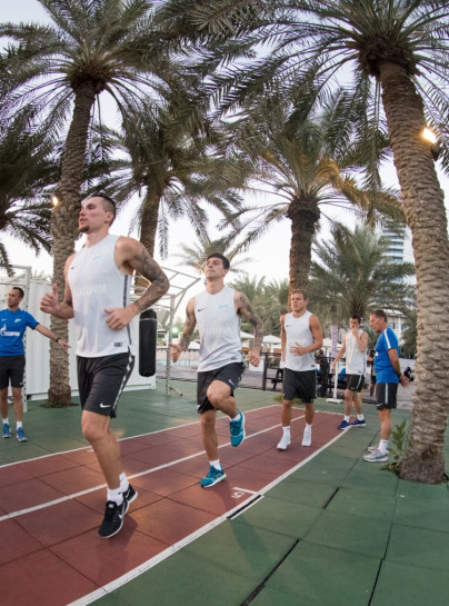 «Газпром»-тренировочные сборы в Дубае: 19 января, вечерняя тренировка