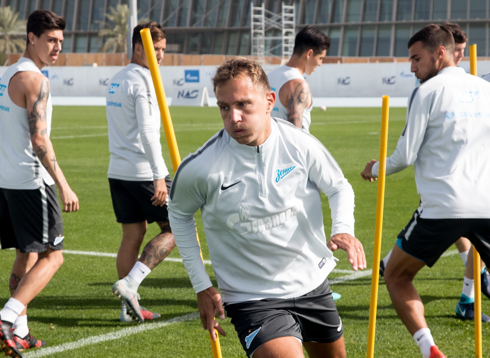 «Газпром»-тренировочные сборы в Дубае: 22 января, утренняя тренировка