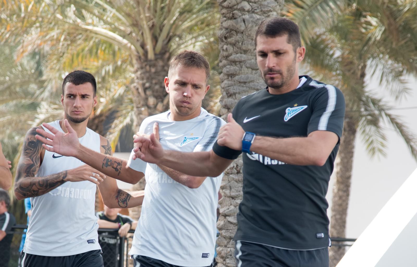 «Газпром»-тренировочные сборы в Дубае: 24 января, утренняя тренировка