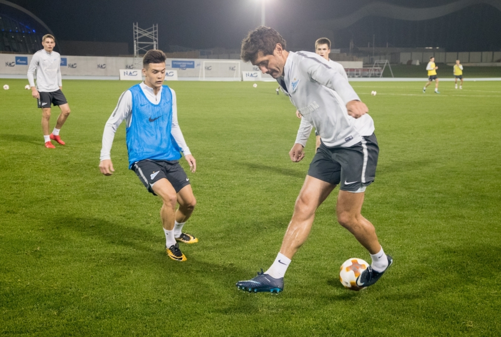 «Газпром»-тренировочные сборы в Дубае: 24 января, вечерняя тренировка