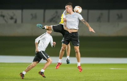 «Газпром»-тренировочные сборы в Дубае: 24 января, вечерняя тренировка