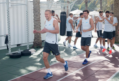 «Газпром»-тренировочные сборы в Дубае: 27 января, утренняя тренировка