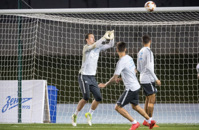 «Газпром»-тренировочные сборы в Дубае: 27 января, вечерняя тренировка