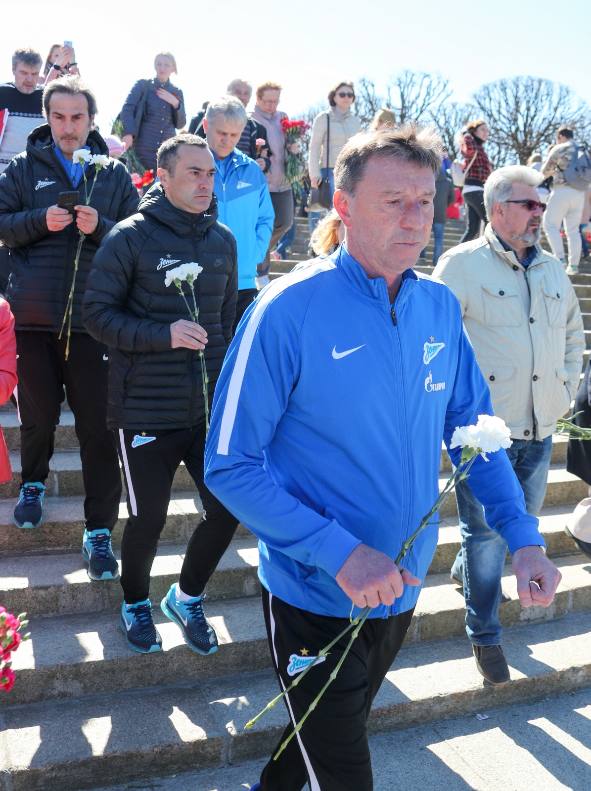 «Зенит» на Пискаревском мемориале