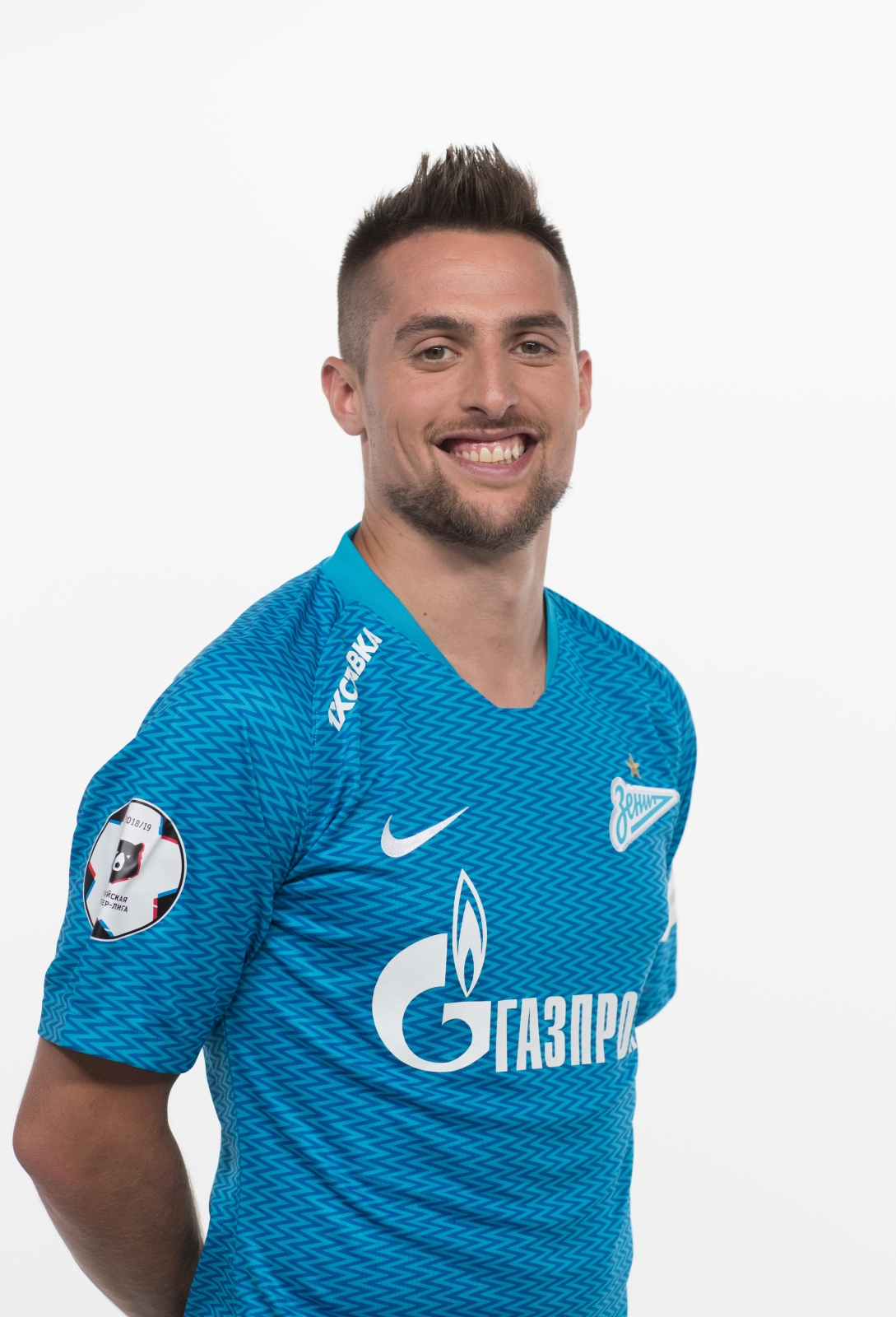 Фотосессия футболистов и тренеров основного состава ФК «Зенит» сезона 2018/19