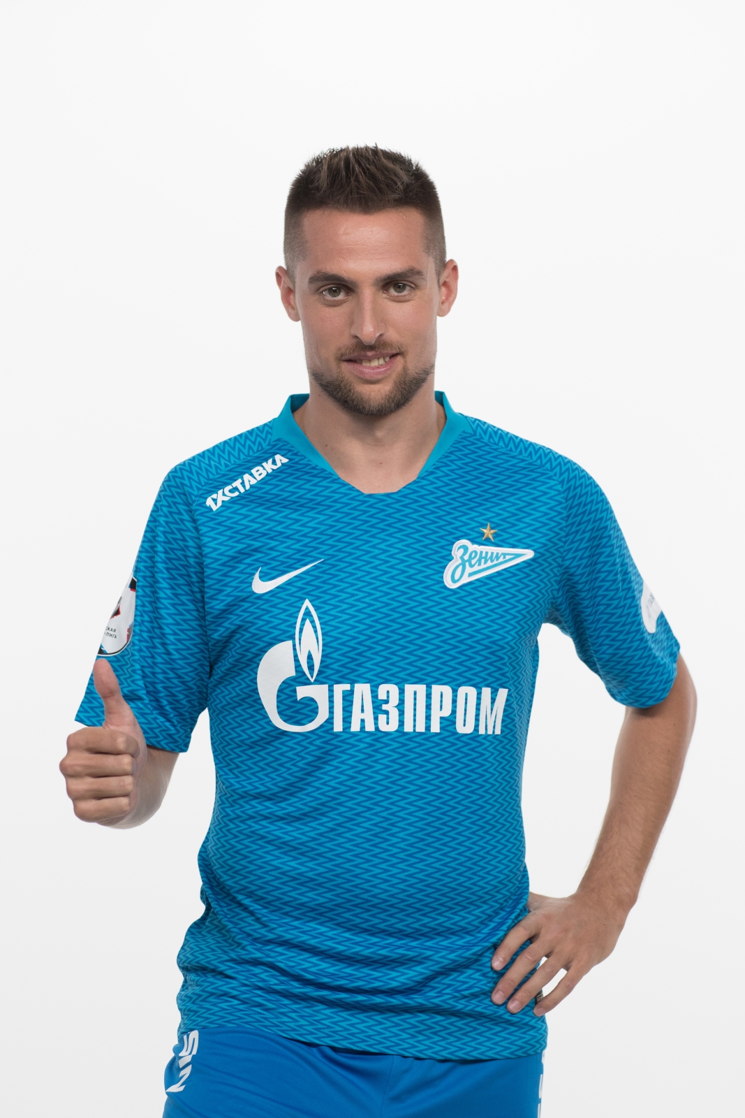 Фотосессия футболистов и тренеров основного состава ФК «Зенит» сезона 2018/19