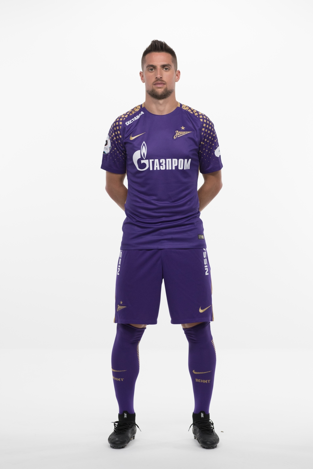 Фотосессия футболистов и тренеров основного состава ФК «Зенит» сезона 2018/19