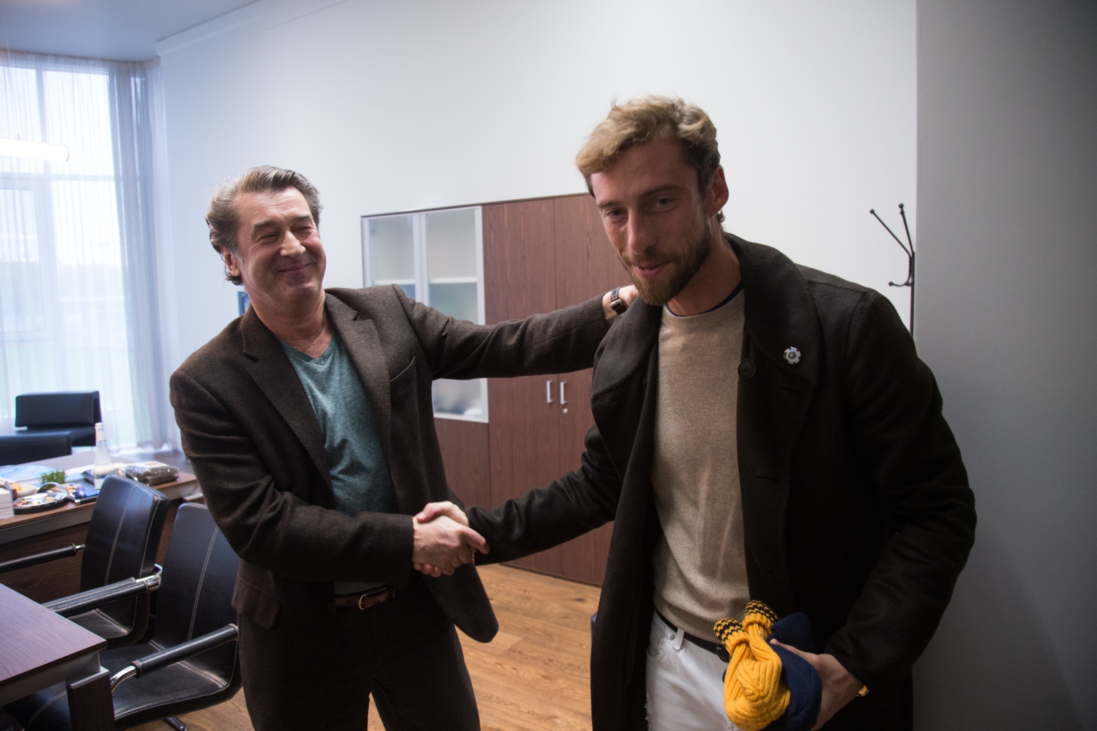 Клаудио Маркизио с сыном Давиде в Академии «Зенита»