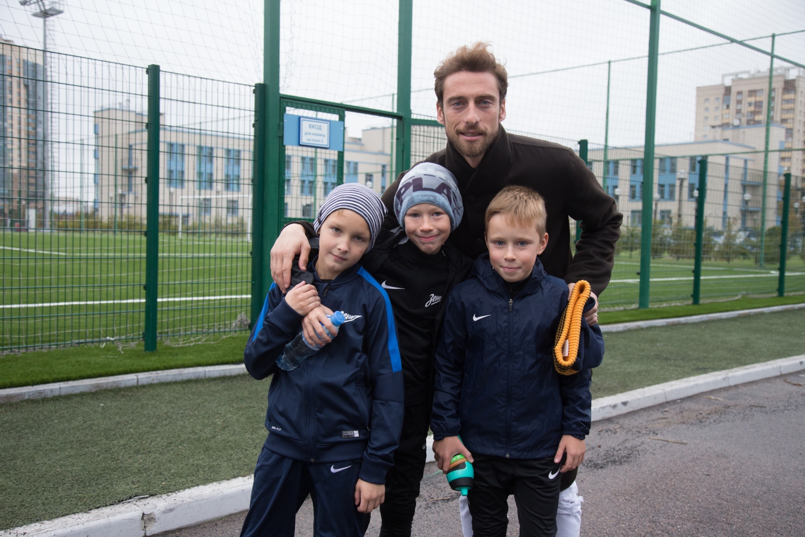 Клаудио Маркизио с сыном Давиде в Академии «Зенита»