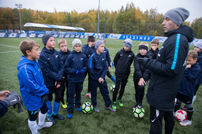 Клаудио Маркизио с сыном Давиде в Академии «Зенита»