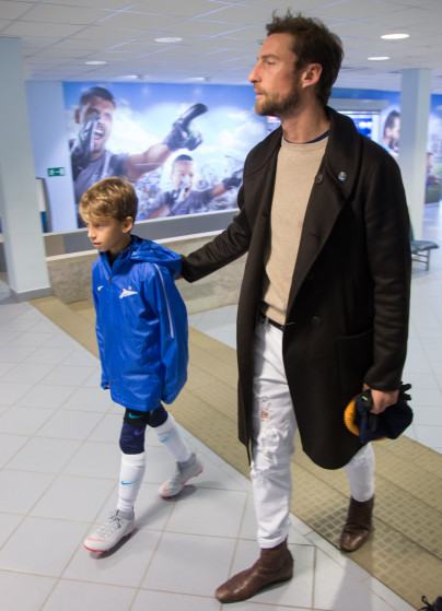 Клаудио Маркизио с сыном Давиде в Академии «Зенита»