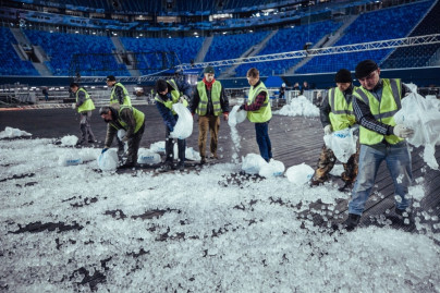 «Газпром Арена» готовится принять хоккейные матчи