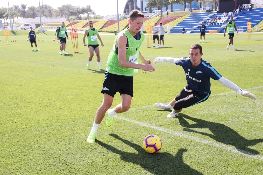 «Газпром»-тренировочные сборы в Катаре: 21 января, утренняя тренировка