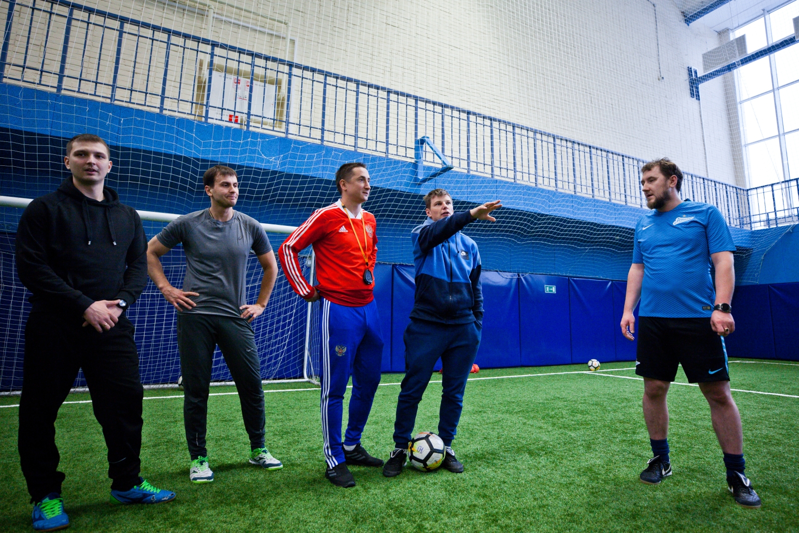 Показательная тренировка Андрея Аршавина и Владимира Быстрова в «Центре повышения квалификации тренеров»