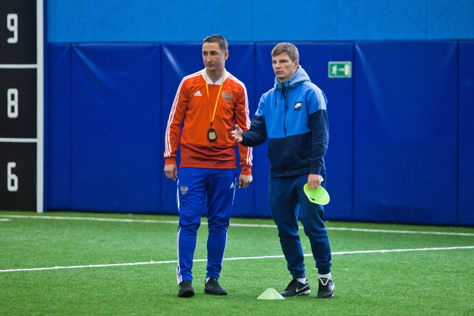 Показательная тренировка Андрея Аршавина и Владимира Быстрова в «Центре повышения квалификации тренеров»