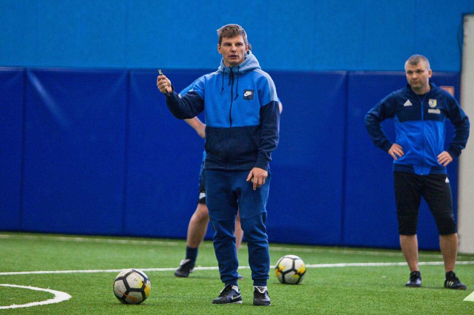 Показательная тренировка Андрея Аршавина и Владимира Быстрова в «Центре повышения квалификации тренеров»