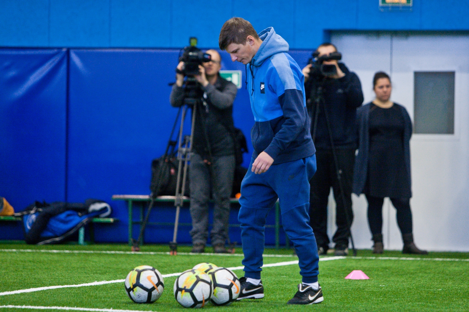 Показательная тренировка Андрея Аршавина и Владимира Быстрова в «Центре повышения квалификации тренеров»