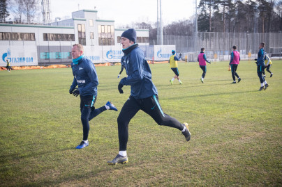 Тренировка основного состава ФК «Зенит»
