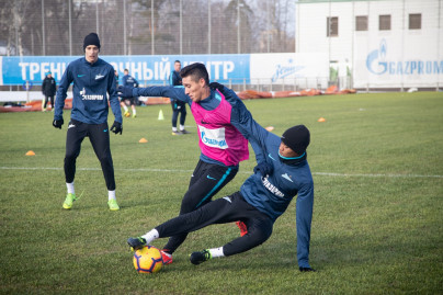 Тренировка основного состава ФК «Зенит»