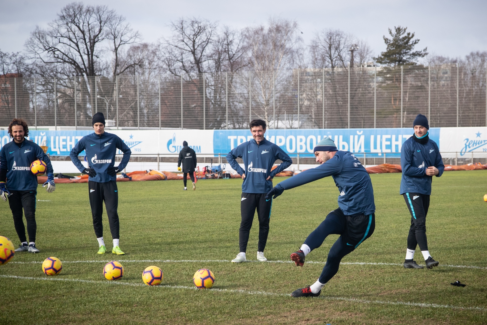 Тренировка основного состава ФК «Зенит»