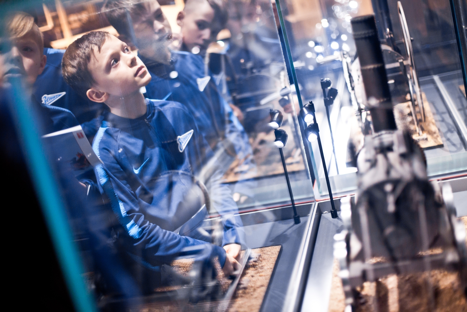 Команда Академии ФК «Зенит» в музее РЖД