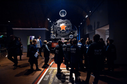 Команда Академии ФК «Зенит» в музее РЖД