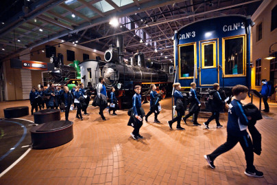 Команда Академии ФК «Зенит» в музее РЖД