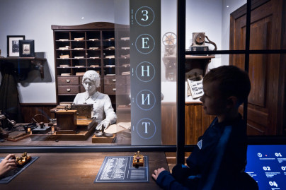 Команда Академии ФК «Зенит» в музее РЖД