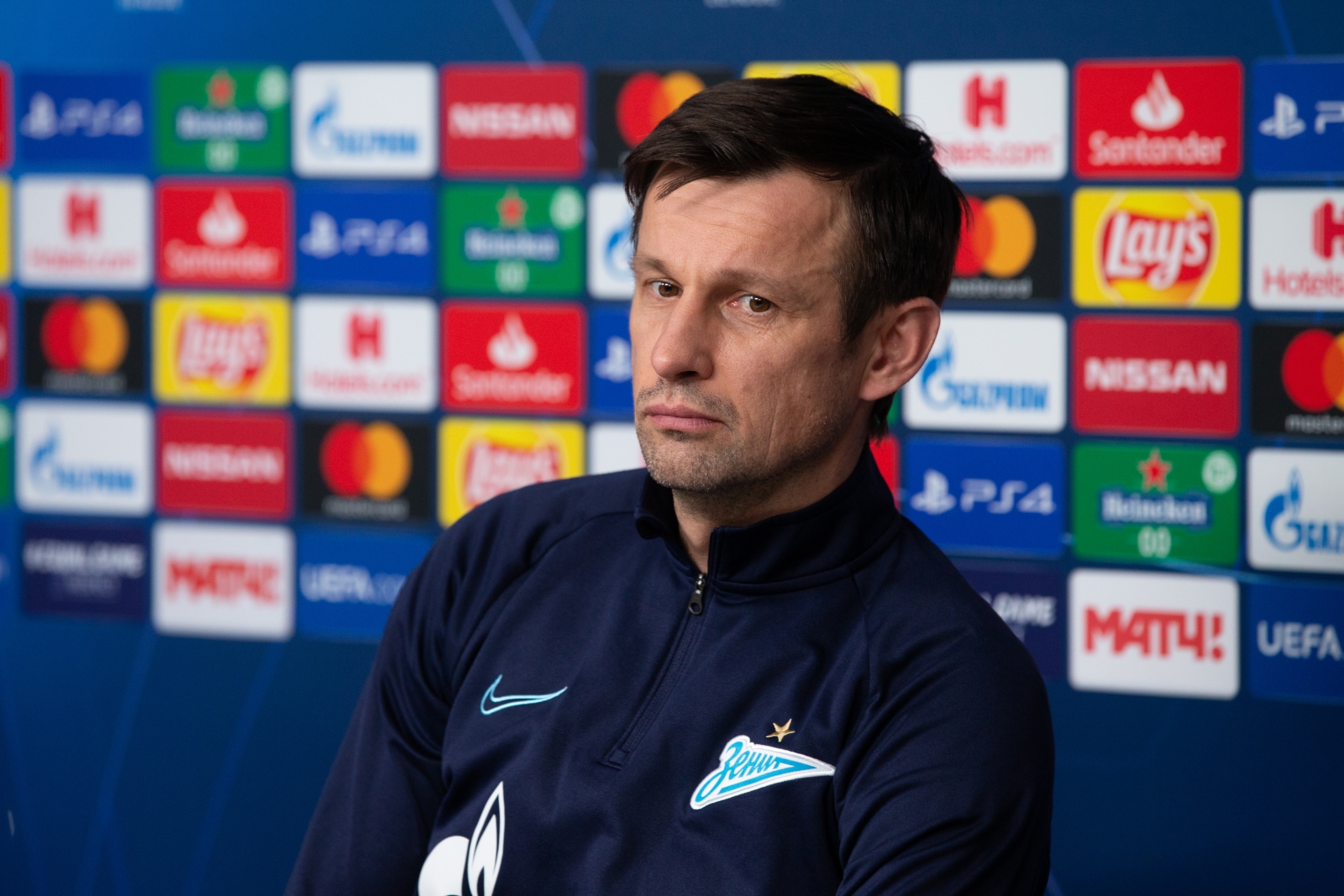 Пресс-конференция «Зенита» перед матчем с «Лионом»