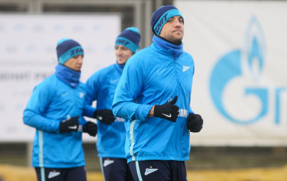 Тренировка «Зенита» перед матчем со «Спартаком»