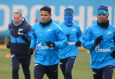 Тренировка «Зенита» перед матчем со «Спартаком»