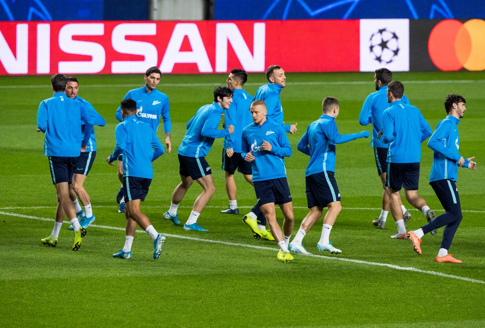 Тренировка «Зенита» перед матчем с «Бенфикой»