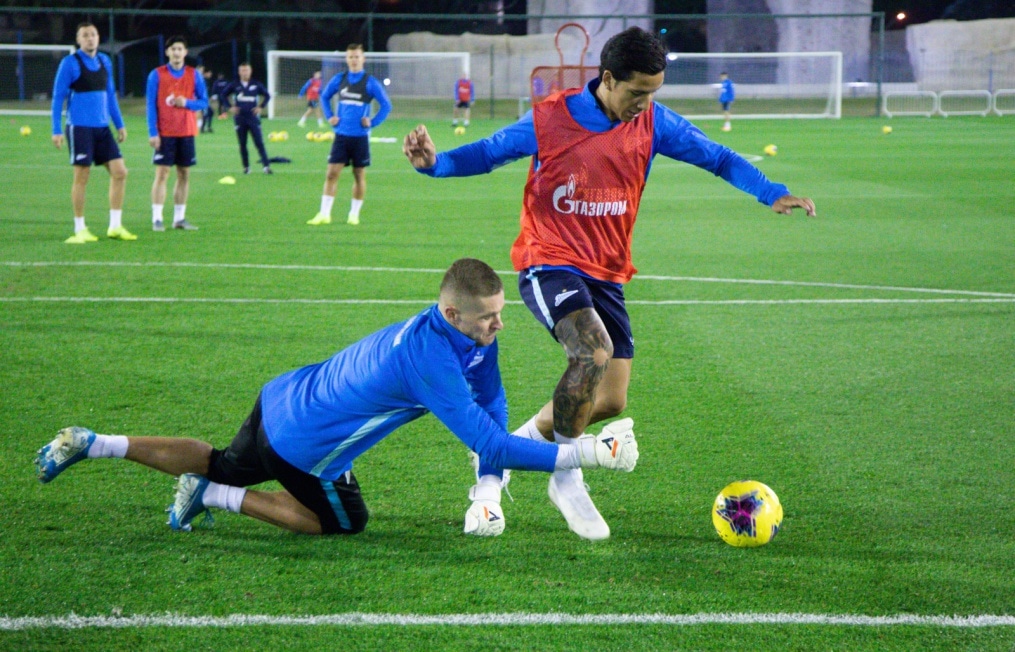 «Газпром»-тренировочные сборы в Катаре: 15 января, вечерняя тренировка